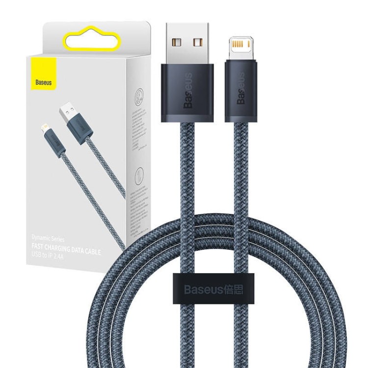 Kabel USB do Lightning Baseus Dynamic Series, 2.4A, 2m (szary) 1