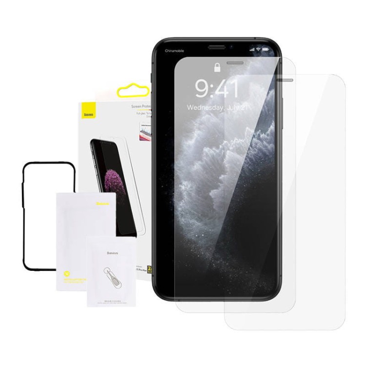 Szkło hartowane 0.3mm Baseus do iPhone XS Max / 11 Pro Max (2szt.) 1