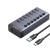 Hub UGREEN 7w1 USB-C, 7x USB-A 3.0 12V 2A CM481(czarny) 2