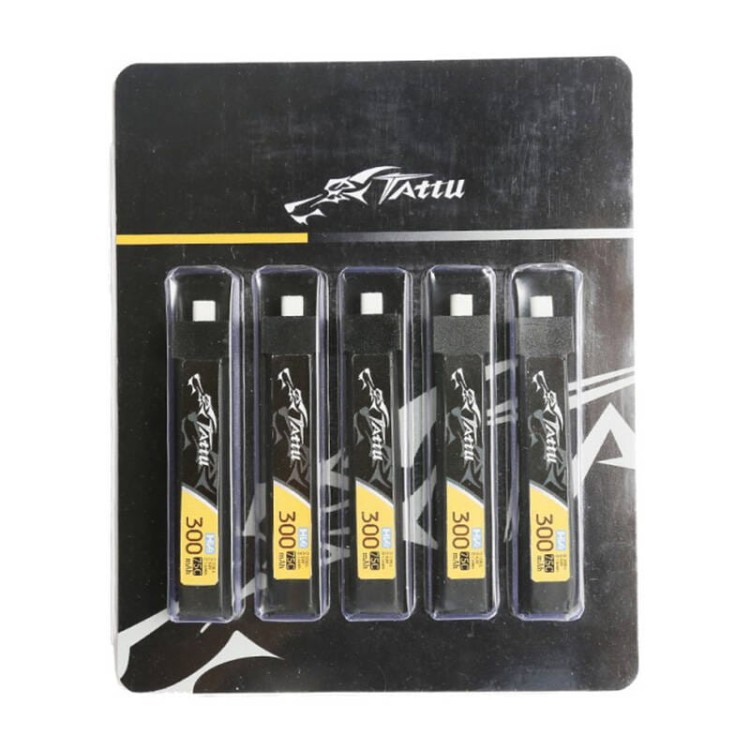 Akumulator Tattu LiPo 300mAh 3.8V 75C 1S1P HV BT2.0.5 (5szt) 1