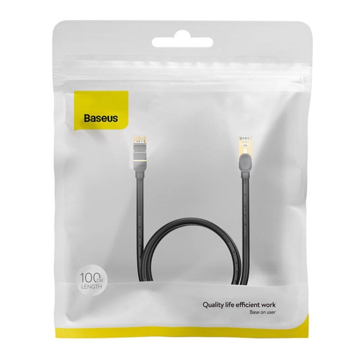 Kabel sieciowy Baseus Ethernet RJ45, 10Gbps, 1m (czarny) 6