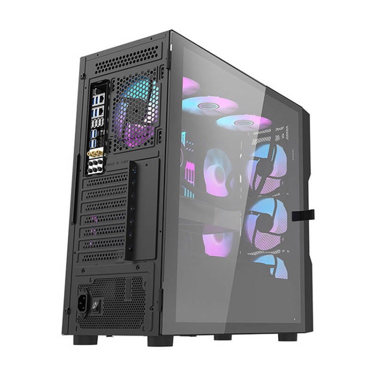 Obudowa komputerowa Darkflash DK431 Mesh (czarna) + 4 wentylatory ARGB 5