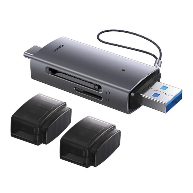 Czytnik kart pamięci Baseus Lite Series SD/TF, USB + USB-C (szary) 5