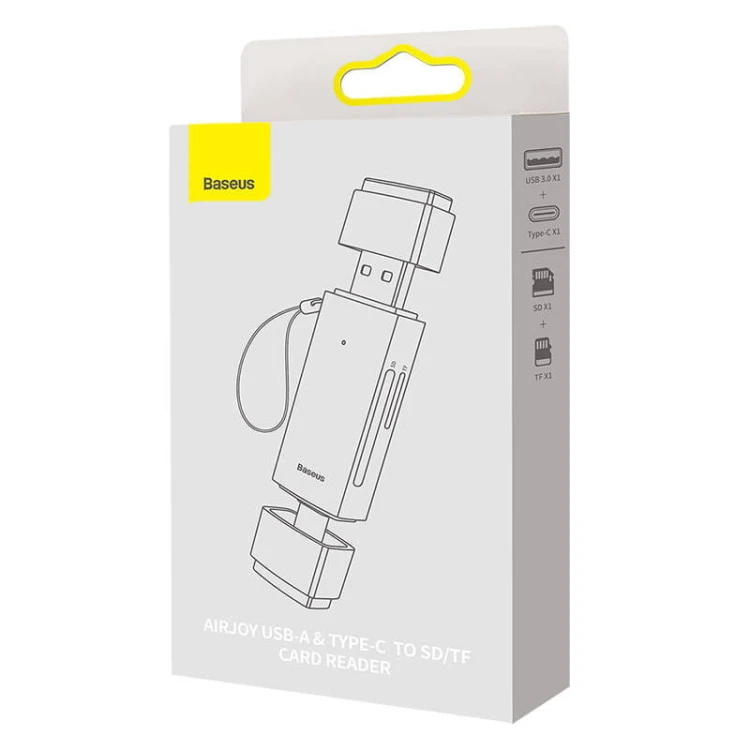 Czytnik kart pamięci Baseus Lite Series SD/TF, USB + USB-C (szary) 7