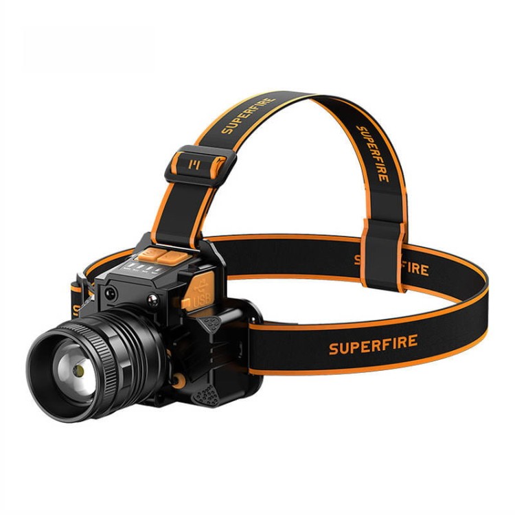 Latarka czołowa Superfire HL58, 350lm, USB 1