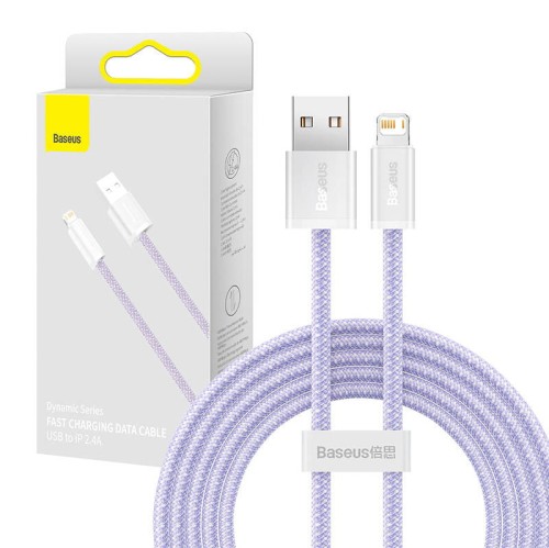 Kabel USB do Lightning Baseus Dynamic, 2.4A, 2m (Fioletowy) 2