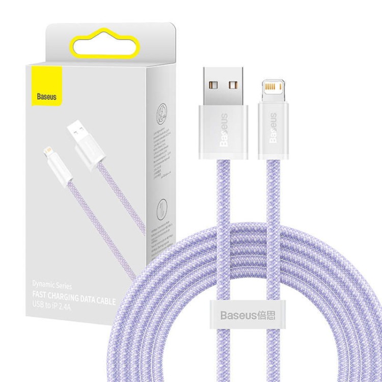Kabel USB do Lightning Baseus Dynamic, 2.4A, 2m (Fioletowy) 2