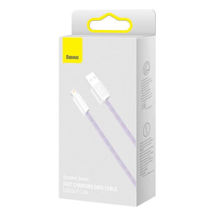 Kabel USB do Lightning Baseus Dynamic, 2.4A, 2m (Fioletowy) 6