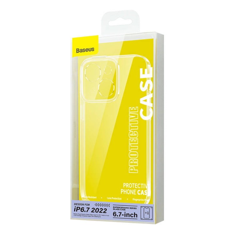 Zestaw ochronny Baseus SuperCeramic przeźroczyste, szklane etui i szkło hartowane do iPhone 14 Plus 8