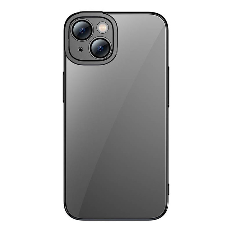 Zestaw ochronny Baseus Glitter przeźroczyste etui i szkło hartowane do iPhone 14 Plus (czarny) 2