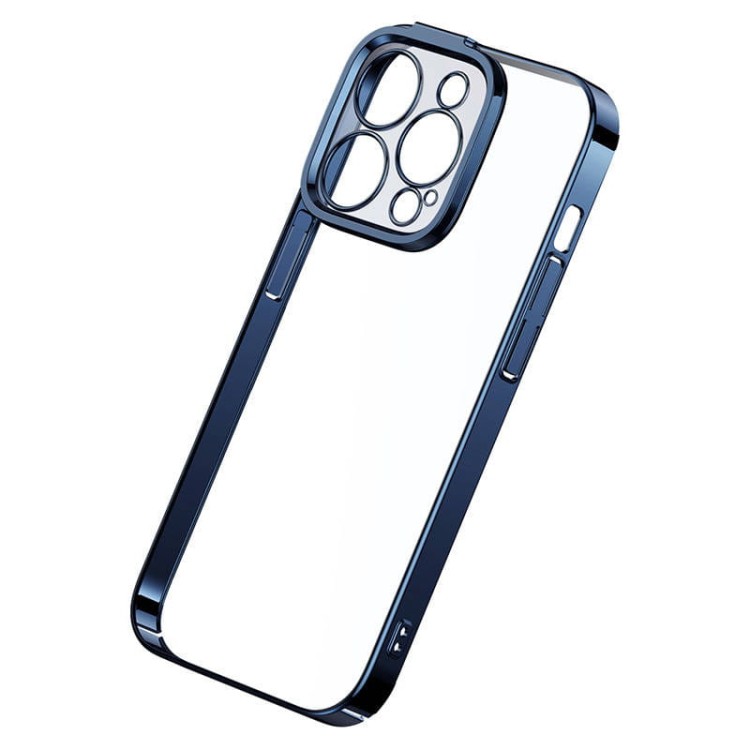 Zestaw ochronny Baseus Glitter przeźroczyste etui i szkło hartowane do iPhone 14 Pro (niebieski) 4