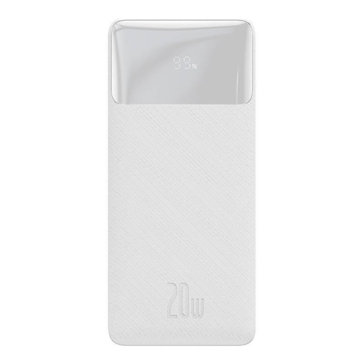 Powerbank Baseus Bipow 10000mAh, 2xUSB, USB-C, 20W (biały) 1