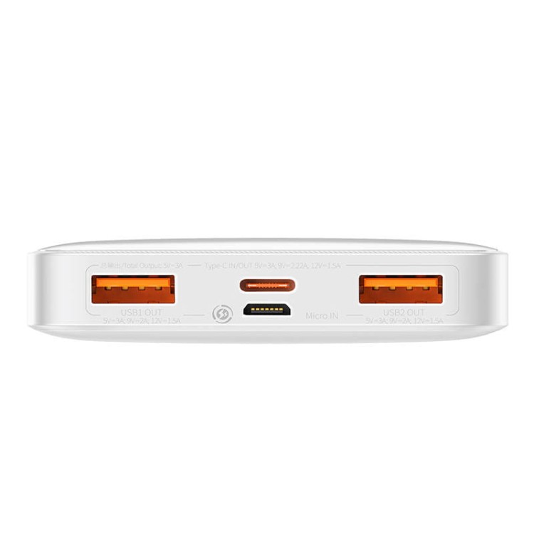 Powerbank Baseus Bipow 10000mAh, 2xUSB, USB-C, 20W (biały) 3