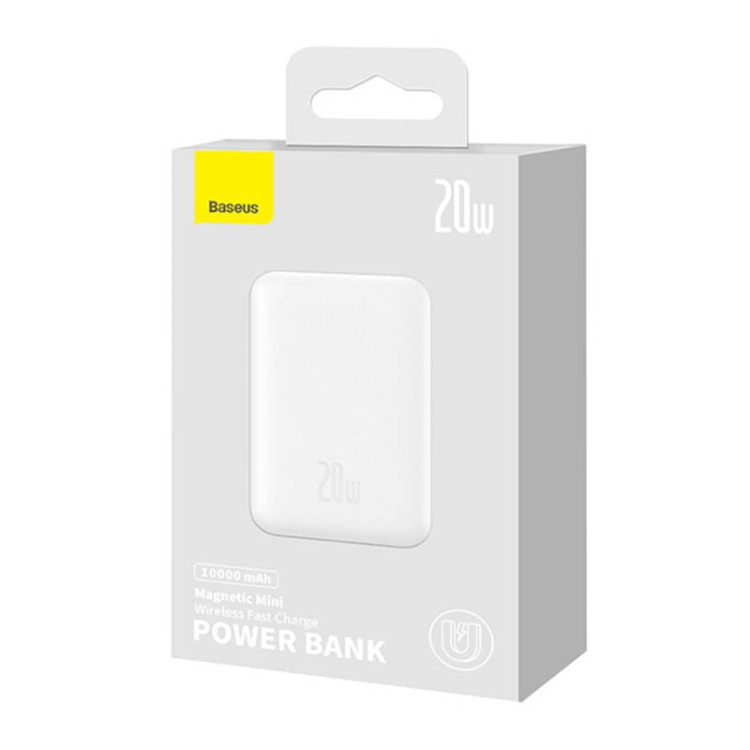 Powerbank magnetyczny Baseus Magnetic Mini 10000mAh, USB-C 20W MagSafe (biały) 11