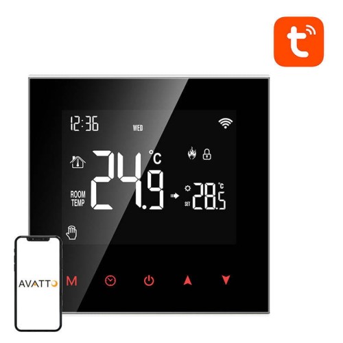 Inteligentny termostat Avatto ZWT100 podgrzewacz wody 3A ZigBee TUYA 1