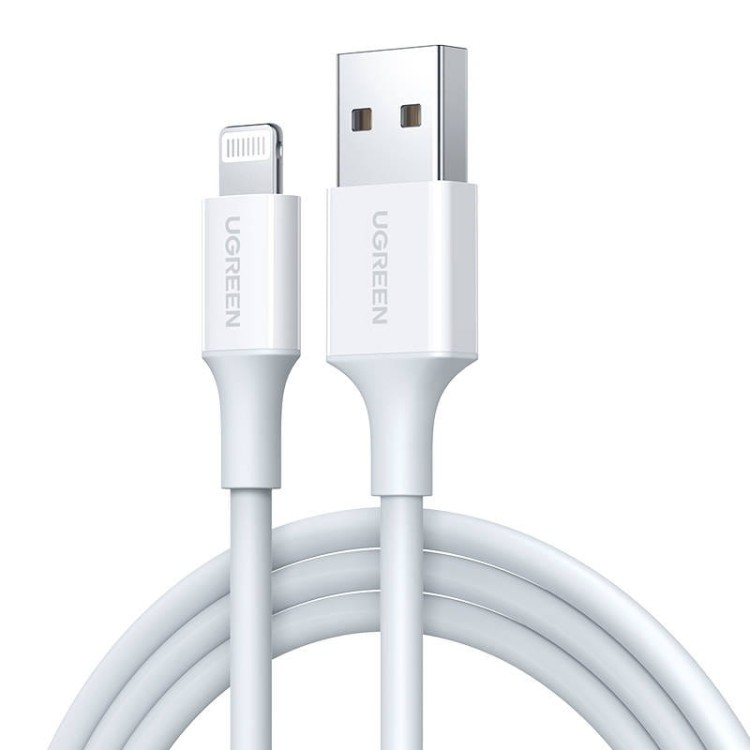 Kabel Lightning do USB UGREEN 2.4A US155, 1.5m (biały) 1