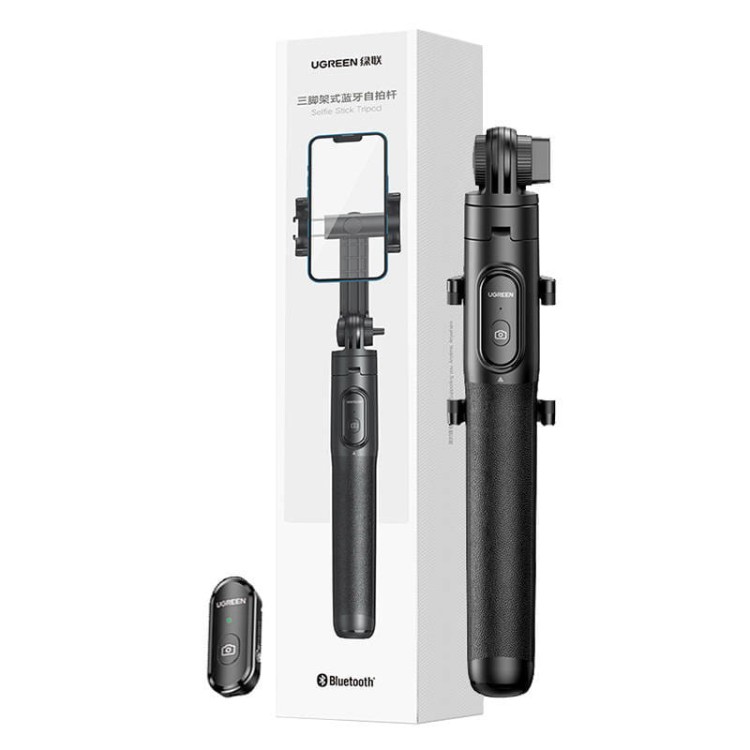 Selfie stick tripod z pilotem Bluetooth UGREEN 15062 (czarny) 3