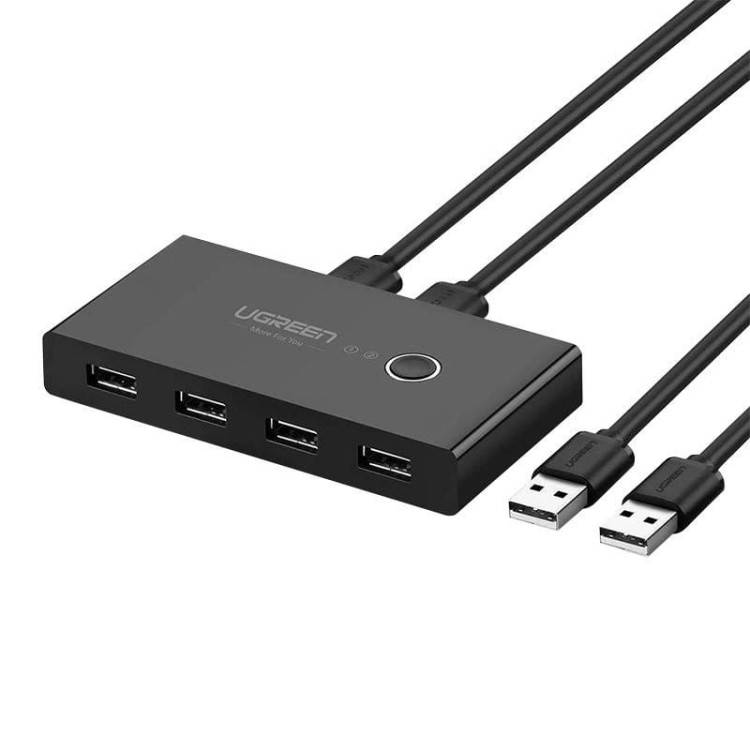 Przełącznik Switch Box UGREEN 30768B, USB 3.0 (czarny) 1