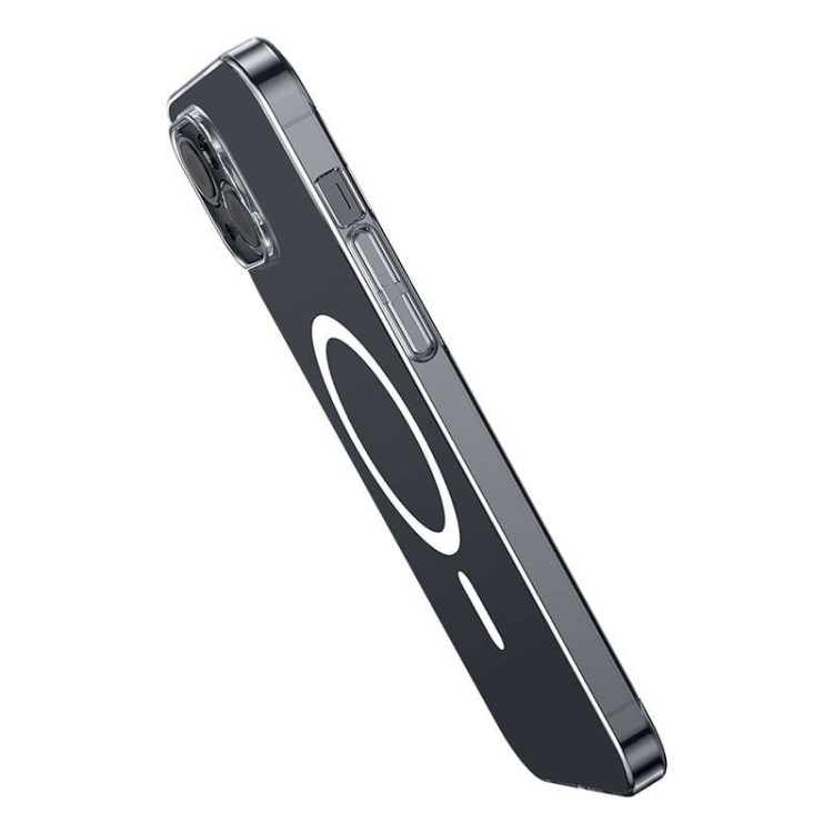 Etui ochronne Baseus Magnetic Crystal Clear do iPhone 13 (transparentne) + szkło hartowane + zestaw czyszczący 6