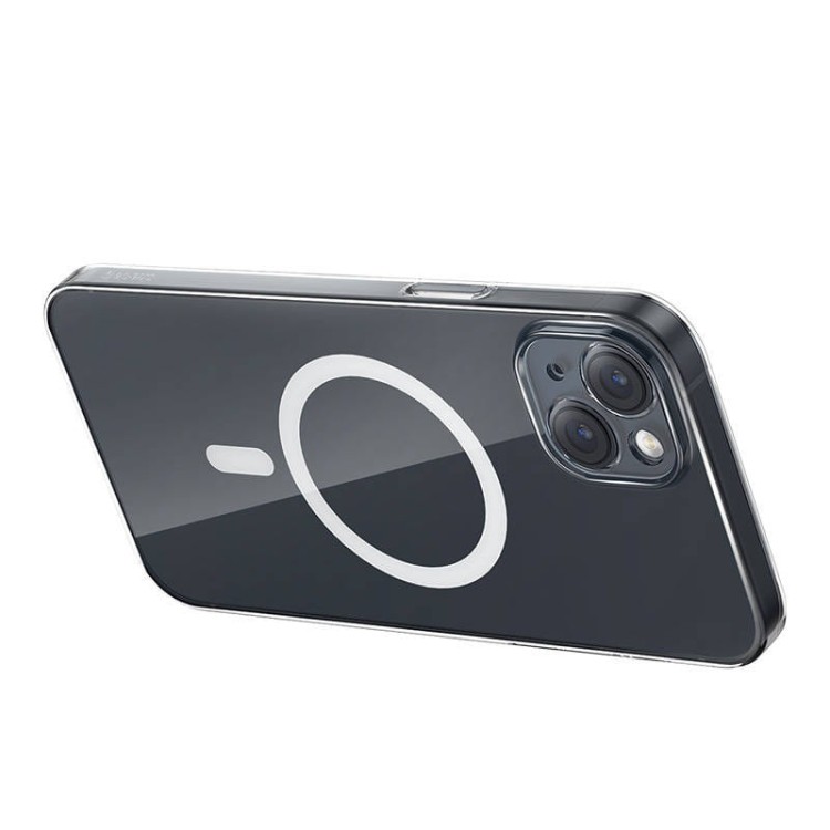 Etui ochronne Baseus Magnetic Crystal Clear do iPhone 13 (transparentne) + szkło hartowane + zestaw czyszczący 7
