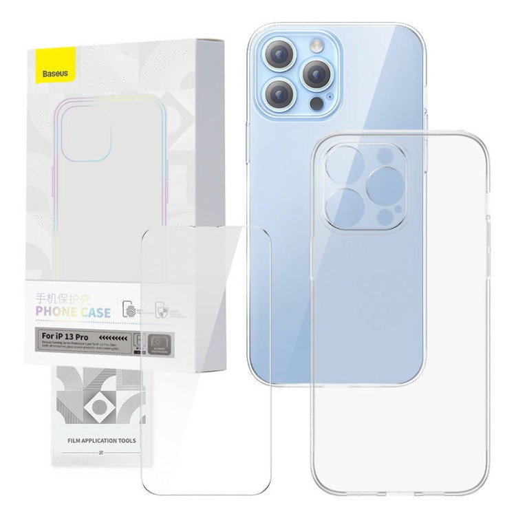 Zestaw ochronny Baseus Corning przeźroczyste etui i szkło hartowane do iPhone 13 Pro 1