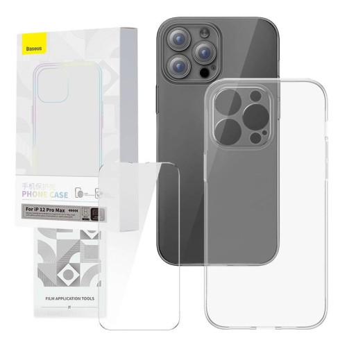 Zestaw ochronny Baseus Corning przeźroczyste etui i szkło hartowane do iPhone 12 Pro Max 1