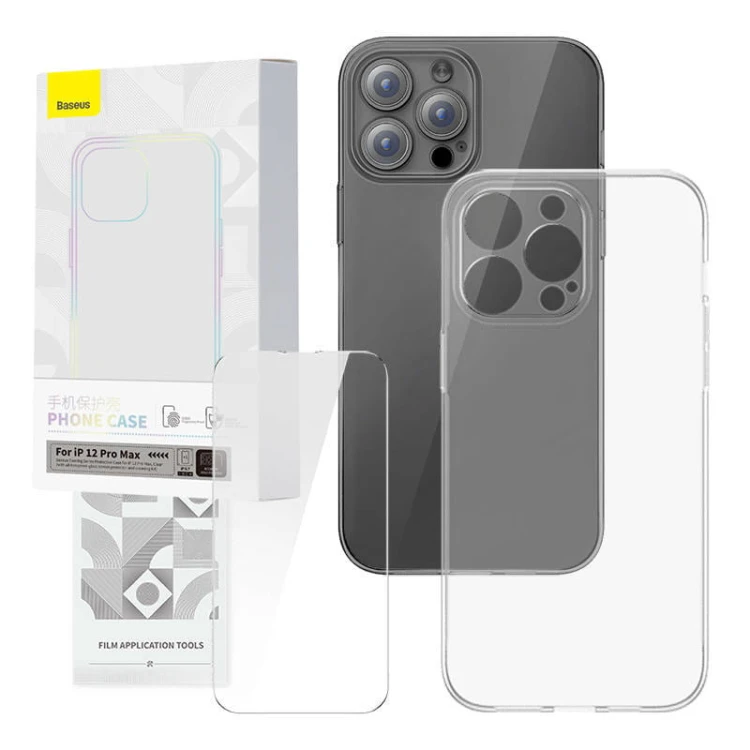 Zestaw ochronny Baseus Corning przeźroczyste etui i szkło hartowane do iPhone 12 Pro Max 1