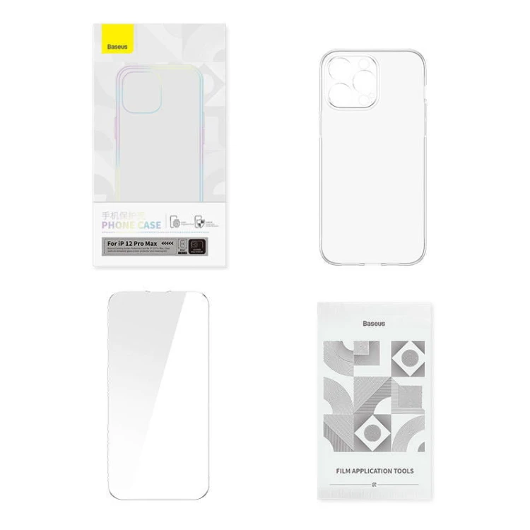Zestaw ochronny Baseus Corning przeźroczyste etui i szkło hartowane do iPhone 12 Pro Max 8
