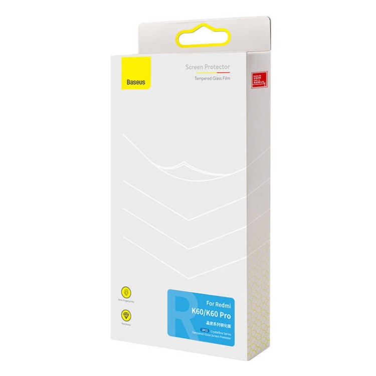 Szkło hartowane przezroczyste dla Redmi K60/K60 Pro Baseus 4