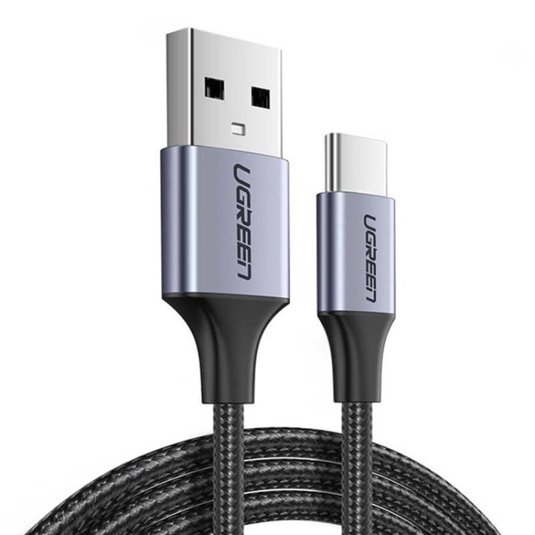 Kabel USB do USB-C QC3.0 UGREEN  US288 1m z aluminiową wtyczką (czarny) 1