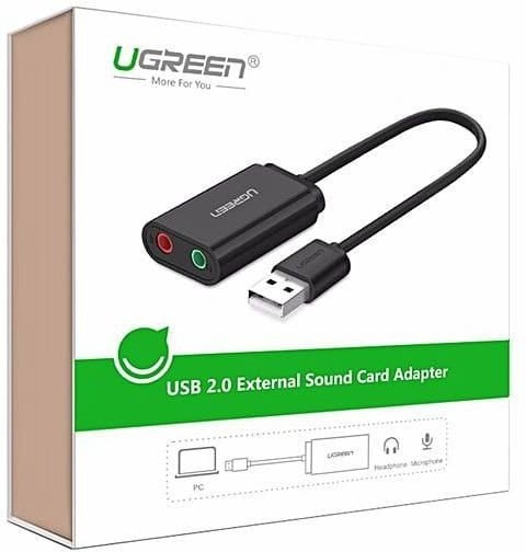 Zewnętrzna karta dźwiękowa USB UGREEN   US205 15cm (czarny) 4