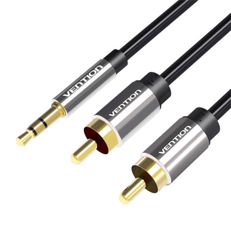Kabel Audio 2xRCA do 3.5mm Vention BCFBD 0.5m (czarny) 1