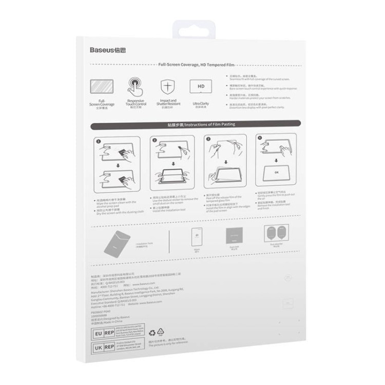 Szkło hartowane Baseus Crystal 0.3mm do tabletu Huawei MatePad/MatePad Pro 10.8" 10