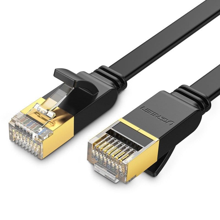 Płaski kabel sieciowy UGREEN NW106 Ethernet RJ45, Cat.7, STP, 3m (czarny) 1