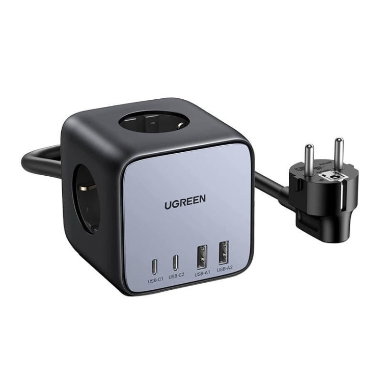 Listwa zasilająca kostka EU UGREEN CD268, 65W, 1.8m (czarny) 1