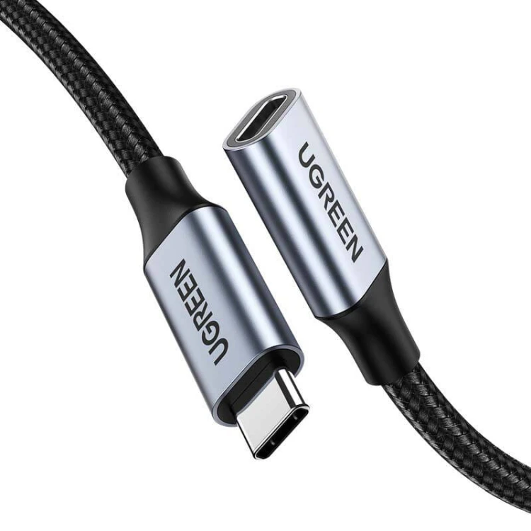 Przedłużający kabel USB-C 3.1 Gen2 UGREEN US372, 4K, 100W, 1m (czarny) 1