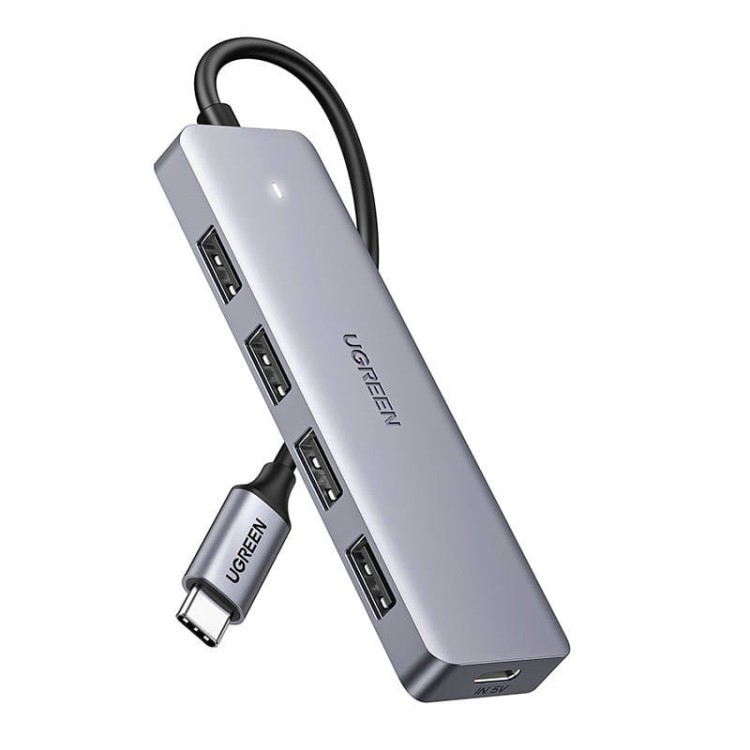 Adapter 4w1 UGREEN Hub USB-C do 4x USB 3.0 + USB-C CM219(szary) 1