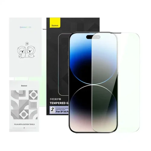 Szkło hartowane z filtrem chroniącym oczy Baseus Crystal Series iPhone 14  PRO 1