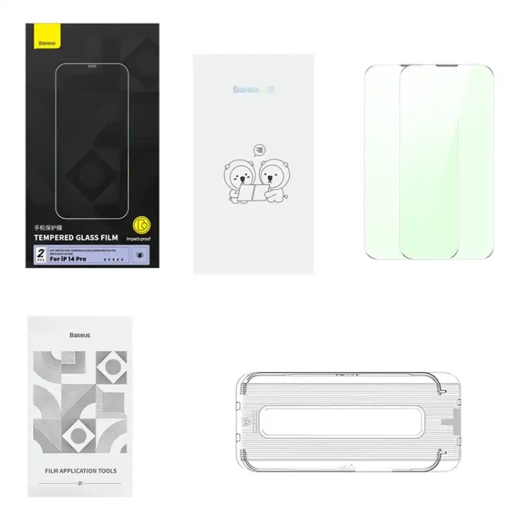 Szkło hartowane z filtrem chroniącym oczy Baseus Crystal Series iPhone 14  PRO 3