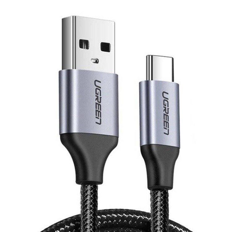 Kabel USB do USB-C QC3.0 UGREEN  US288 0,5m z aluminiową wtyczką (czarny) 1