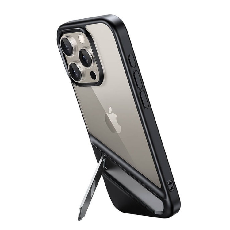 Etui ze stojakiem UGREEN LP740 iPhone 15 Pro Max (Czarne) 3