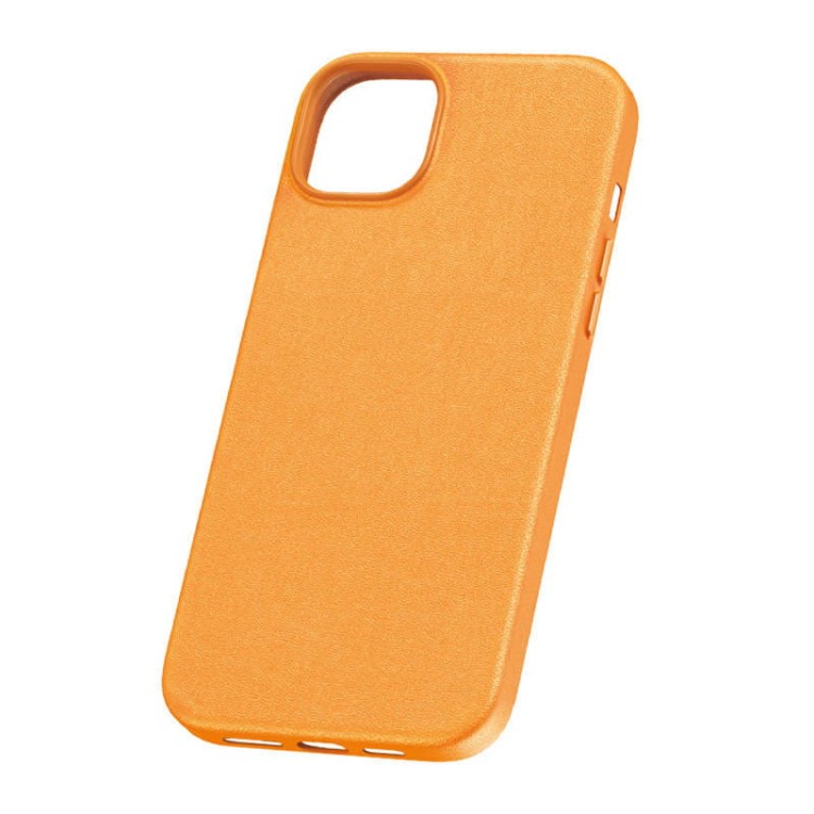 Etui na telefon iPhone15 Plus Baseus Fauxther Series (Pomarańczowy) 2