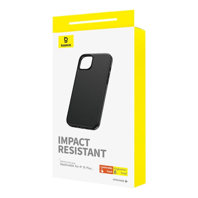 Etui na telefon iPhone15 Plus Baseus Fauxther Series (Czarny) 4