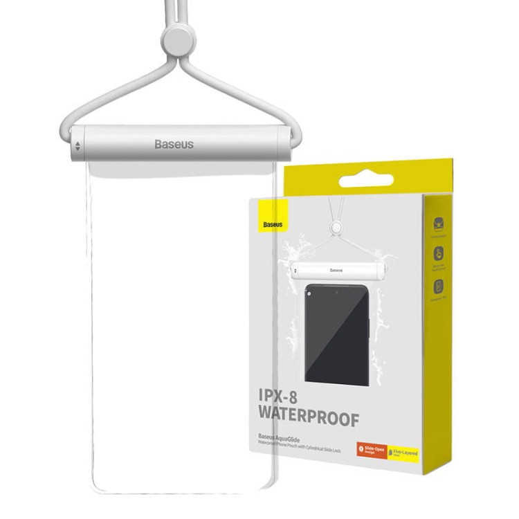Wodoodporne etui Baseus AquaGlide z zamkiem cylindrycznym (białe) 7