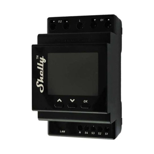 Podwójny sterownik na szynę DIN z pomiarem mocy Shelly Pro Dual Cover PM WIFI 2