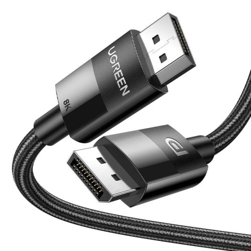 Kabel wideo w oplocie 2 x Display Port 1,4 męsko-męski UGREEN 80390 1m 2
