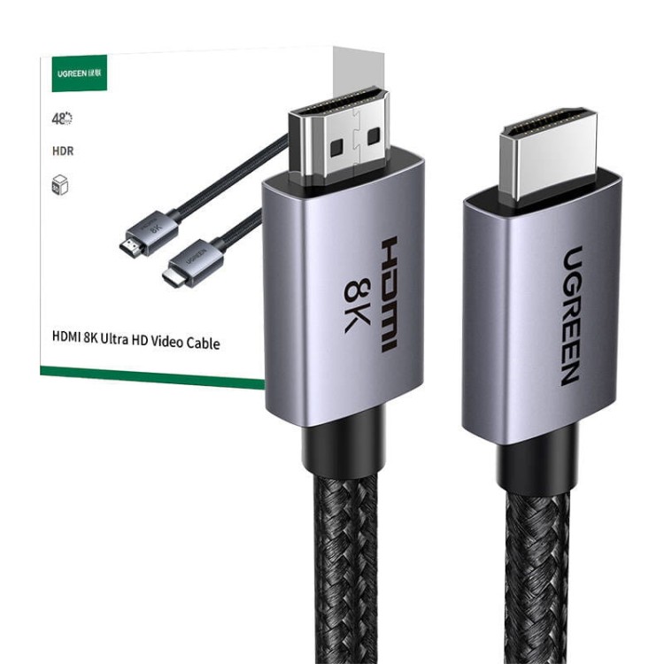 Kabel HDMI 2.1 male to male UGREEN HD171, 1m (czarny) 2