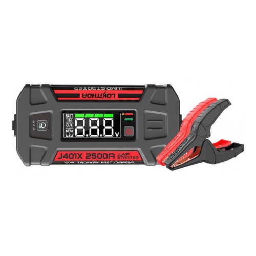 Urządzenie 4 w 1: Jump Starter / Rozrusznik / Booster 2500A + Powerbank 20000mAh + Latarka Lokithor J401X, pracuje w -40°C 2