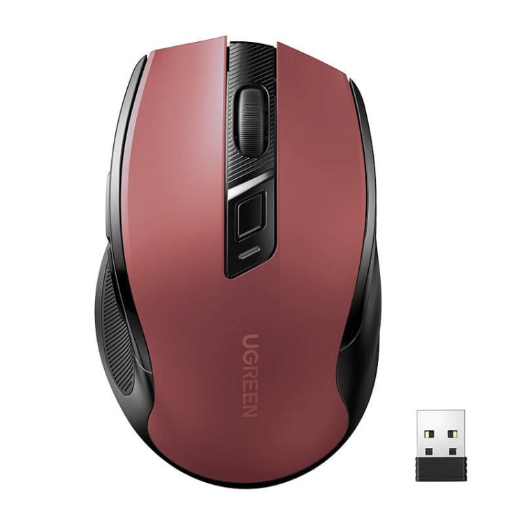 Bezprzewodowa mysz UGREEN MU006 2.4 GHz + Bluetooth 5.0 (czerwona) 1