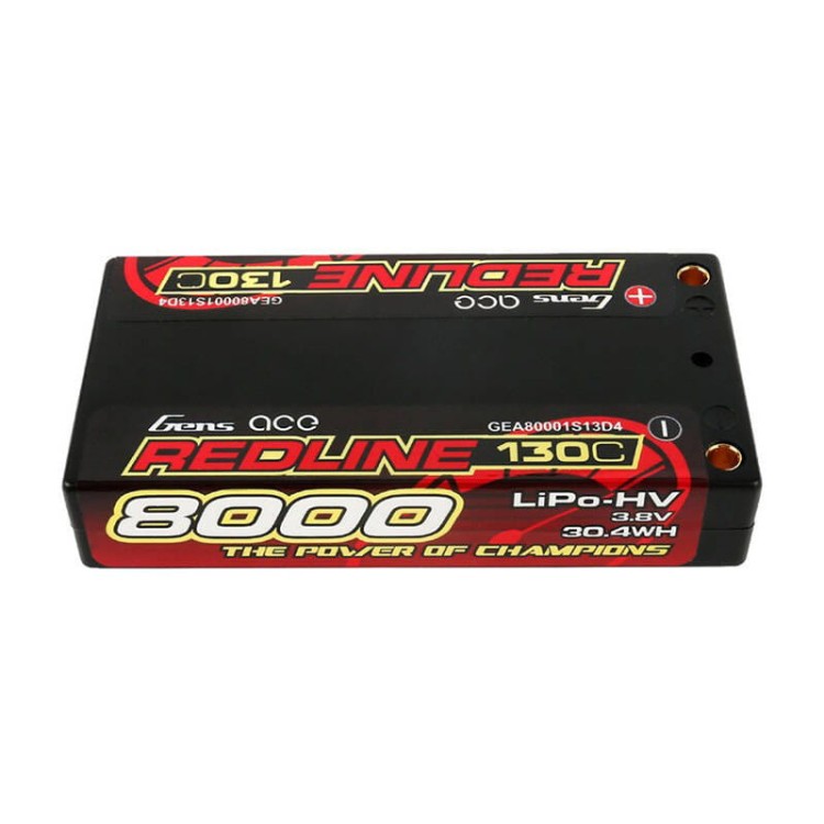 Bateria Lipo GENS ACE REDLINE SERIES 8000mAh 3.8V 1S2P 130C 1